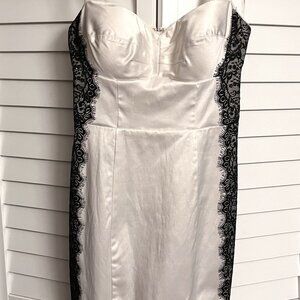 Fabulous, flattering, sexy cream and black lace Guess brand size 4 Dress
